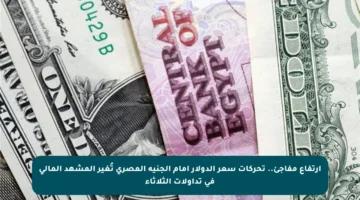 ارتفاع مفاجئ.. تحركات سعر الدولار أمام الجنيه المصري تُغير المشهد المالي في تداولات الثلاثاء